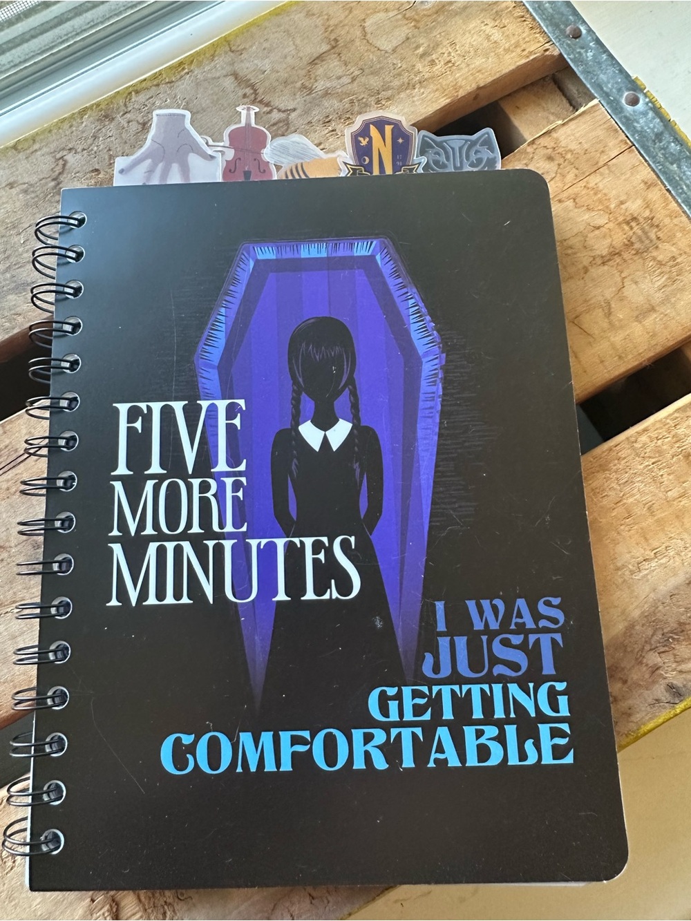 Wednesday Black & Purple Spiral Journal - New